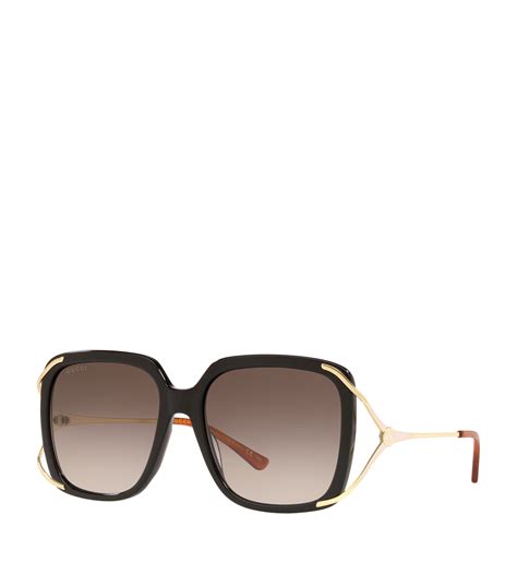 gucci ladies round havana sunglasses|Gucci oversized square sunglasses.